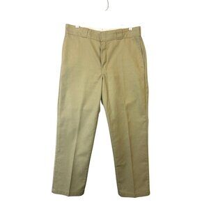 Dickies Mens 874 Original Fit Work Pants 34x30 Beige Polyester-Cotton Blend GUC